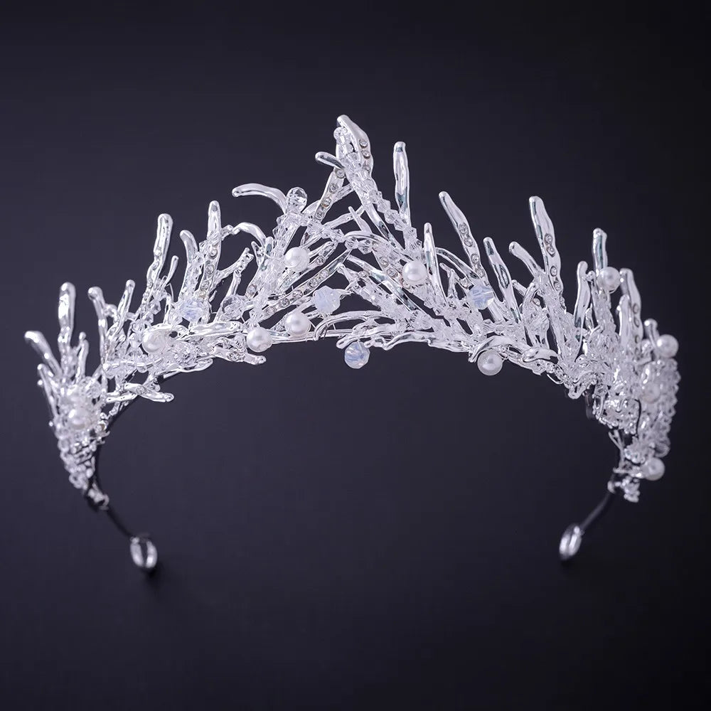Silver Crystal Rhinestone Bridal Tiara - Top-Rated Wedding Hair Accessory