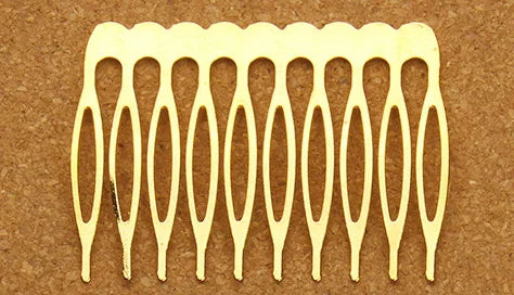 Rhodium & Bronze Gold Bridal Hairpins - 10pcs Wedding Hair Combs for Stunning Styles