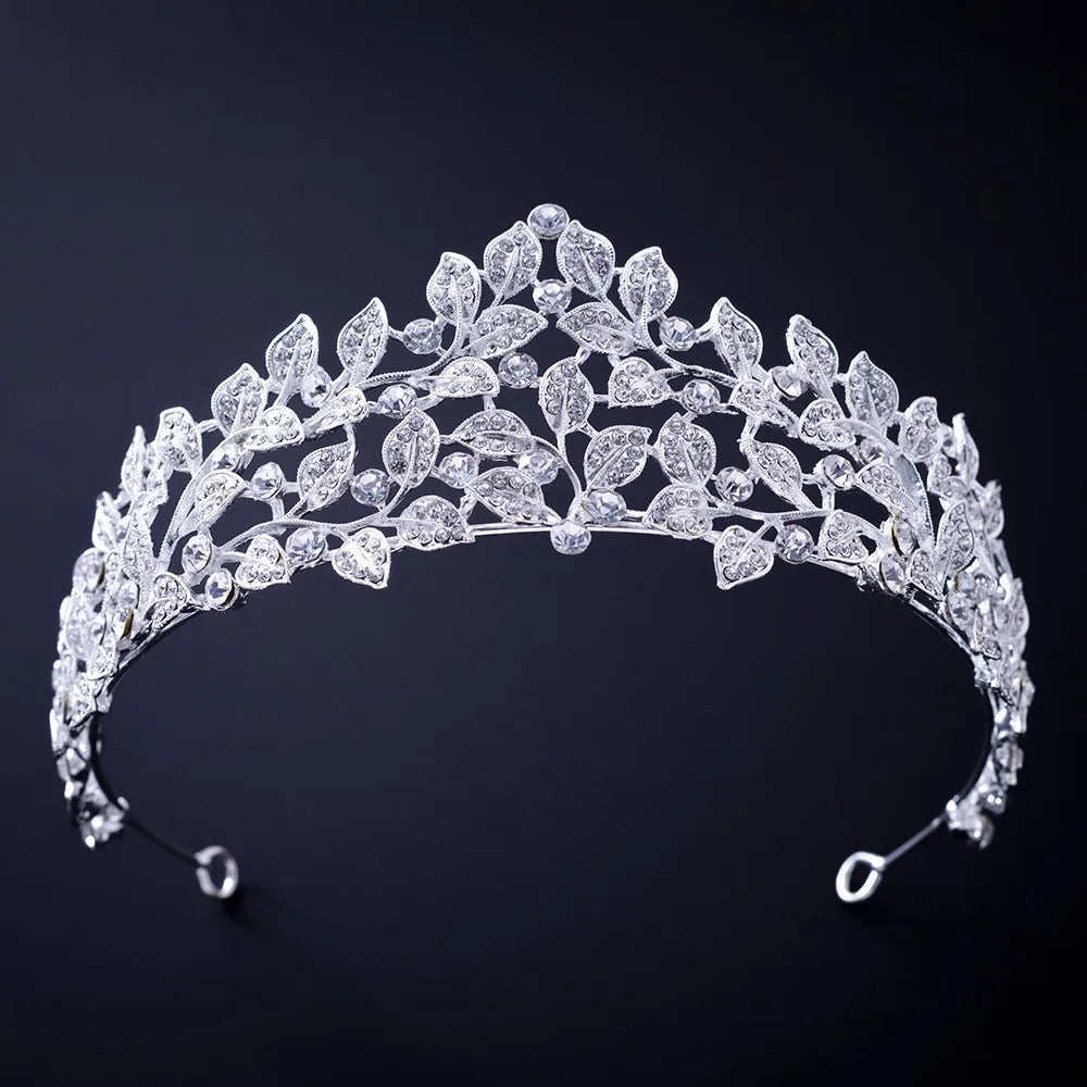Silver Crystal Rhinestone Bridal Tiara - Top-Rated Wedding Hair Accessory