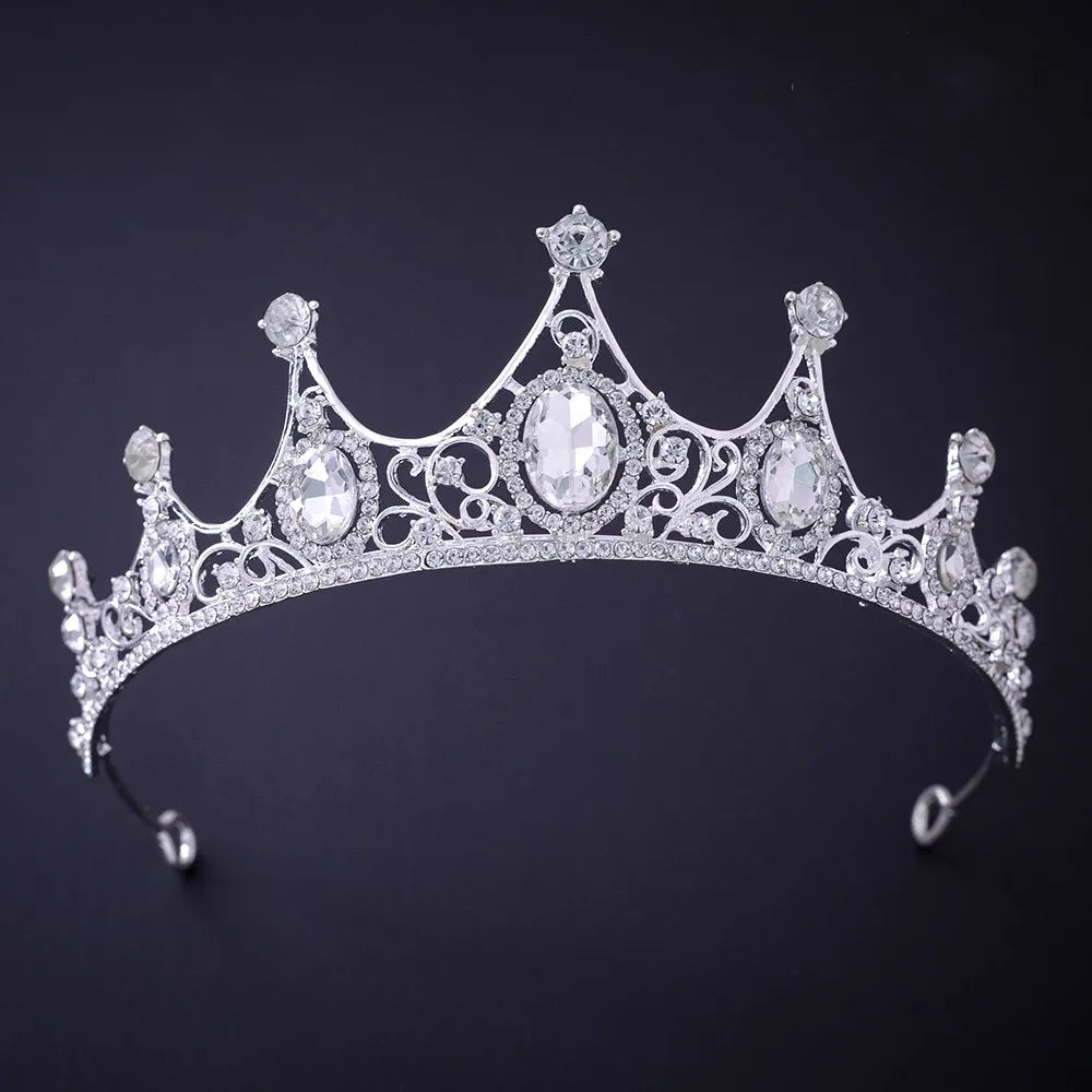 Silver Crystal Rhinestone Bridal Tiara - Top-Rated Wedding Hair Accessory