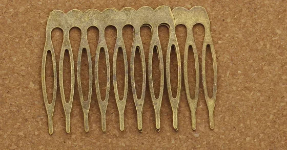 Rhodium & Bronze Gold Bridal Hairpins - 10pcs Wedding Hair Combs for Stunning Styles