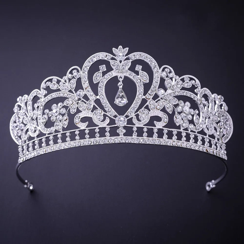 Silver Crystal Rhinestone Bridal Tiara - Top-Rated Wedding Hair Accessory