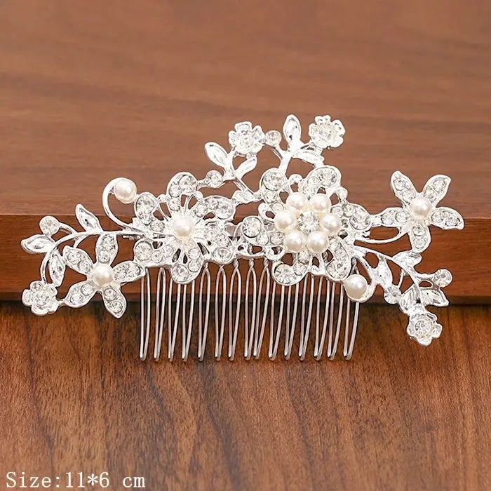 Silver Pearl Rhinestone Bridal Hair Combs - Top-Rated Wedding Hair Accessories for Women