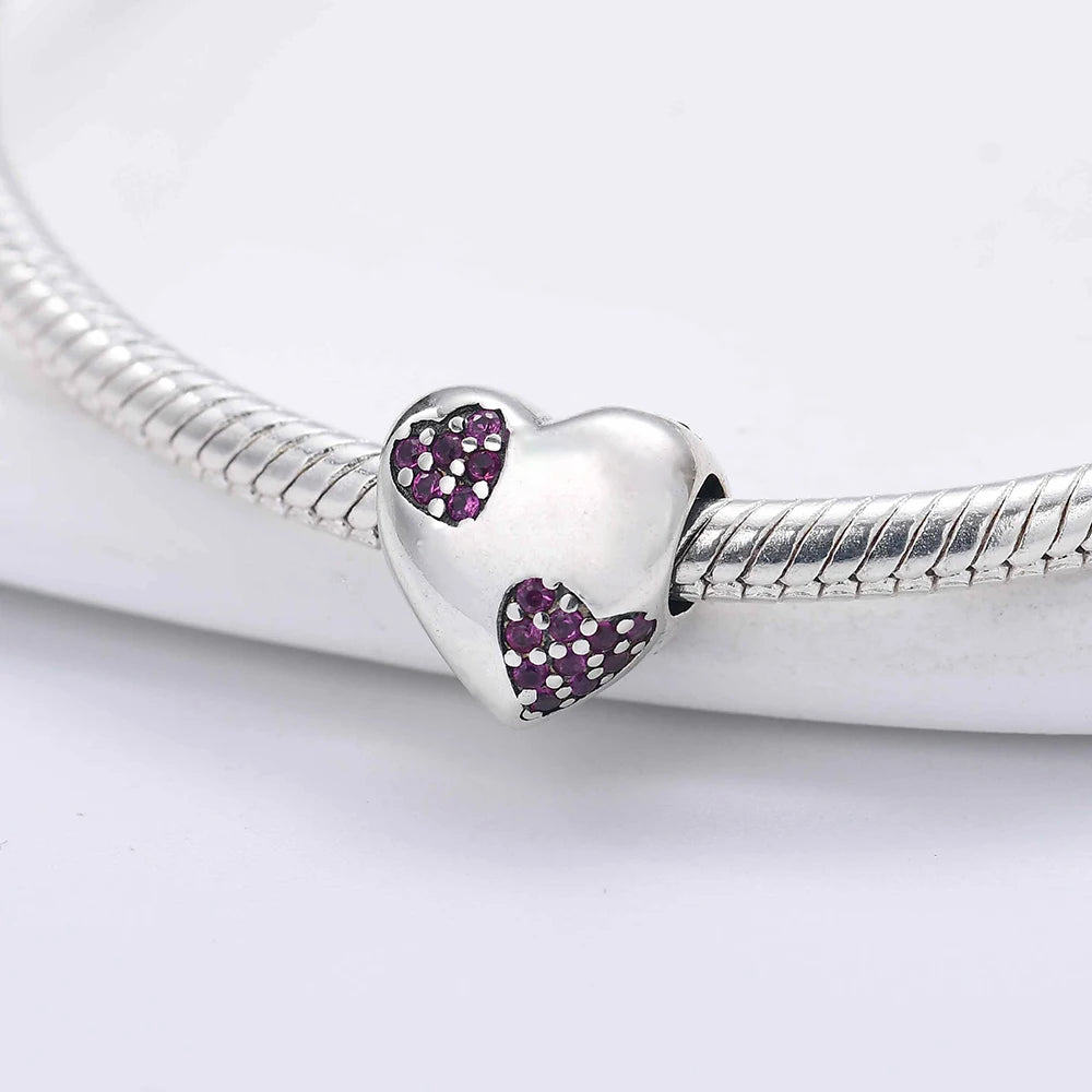 NEW 925 Sterling Silver Love Arrow Double Ring Charm for Original Bracelets - Top-Rated Wedding Anniversary Jewelry