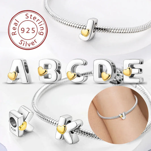 Alphabet Charms - 925 Sterling Silver A-Z Beads for DIY Bracelets - Top-Rated & Beloved by Customers