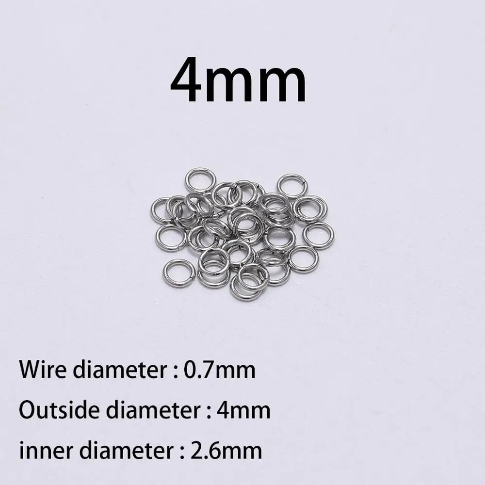 Stainless Steel Jump Rings - 30-200Pcs Open Loops for DIY Jewelry Making