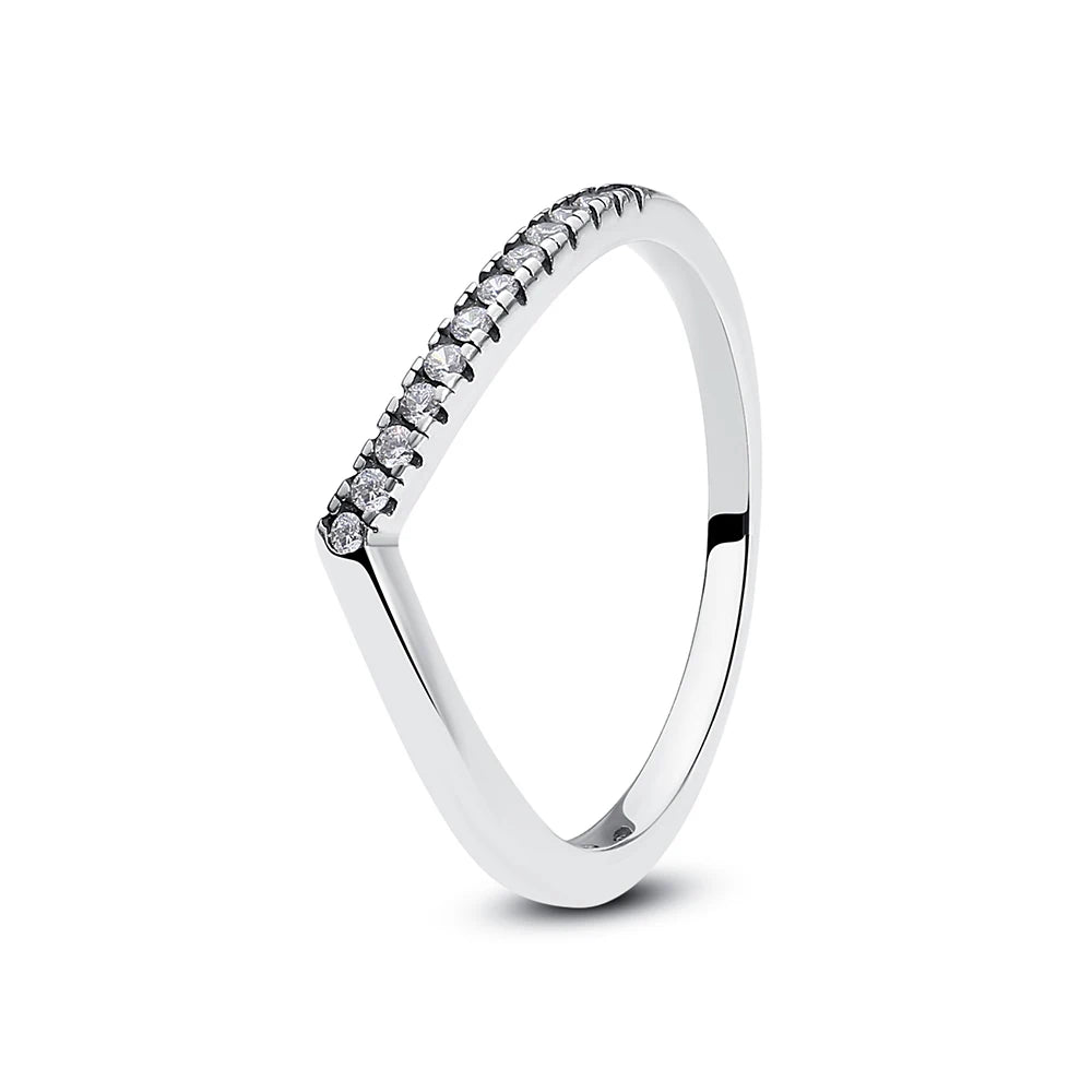 Original 925 Sterling Silver Love Heart Crown Engagement Ring - Rose Gold Luxury Jewelry Gift