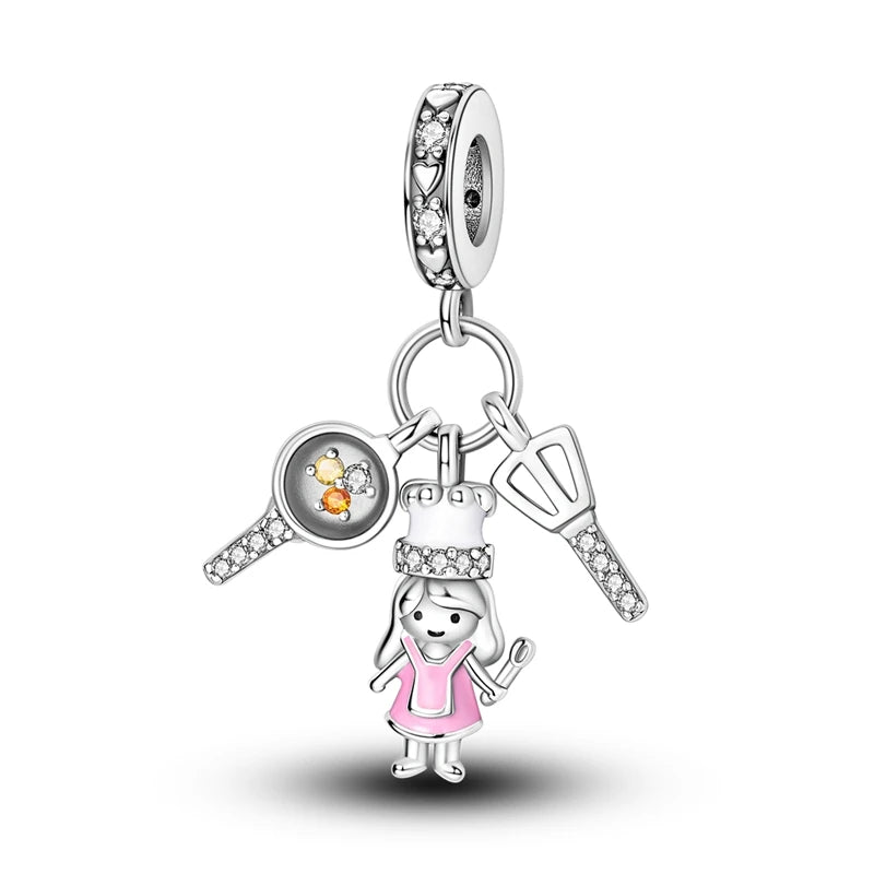 Romantic Pink 925 Silver Charm Bead - Top-Rated DIY Jewelry for 3mm Bracelets