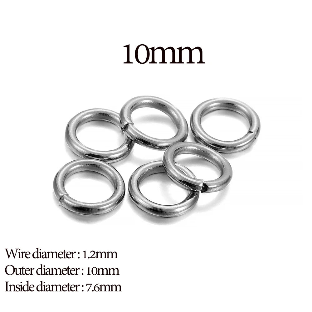 Stainless Steel Jump Rings - 30-200Pcs Open Loops for DIY Jewelry Making