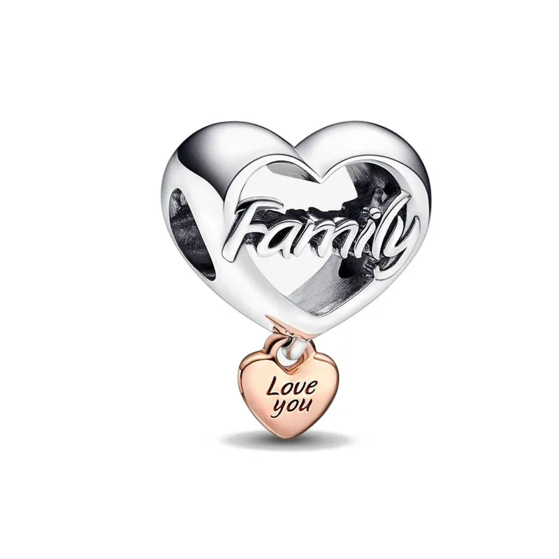 Snowflake Family Cat Mom Dangle Pendant - Top-Rated 925 Sterling Silver Jewelry for Bracelets