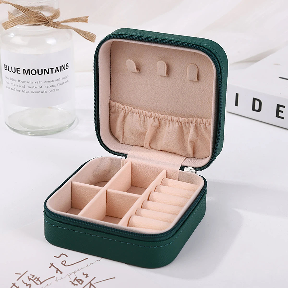 Travel-Friendly PU Leather Jewelry Organizer - Top-Rated Mini Storage Box for Bracelets, Earrings & Rings