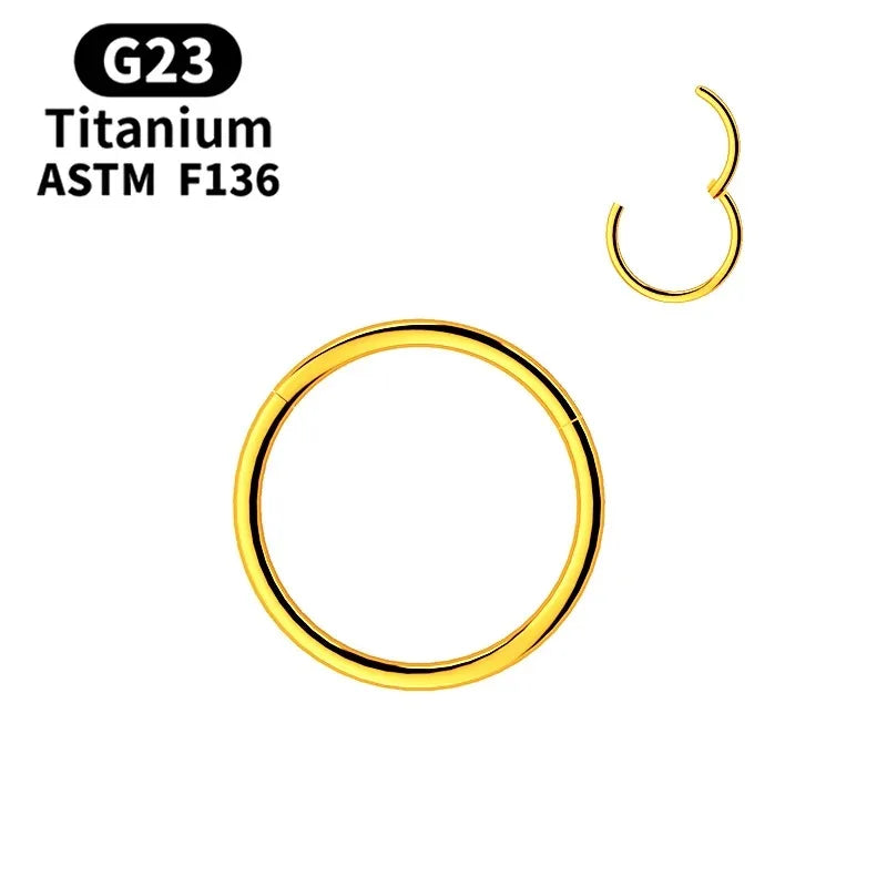 1 Stück G23 Titan gefederter Nasenring, Körperklammern, Ohrringe für Frauen und Männer, Gliedmaßenring für die Ohrmuschelpiercing - Schmuck, Lippen - und Ohrring - Schmuck