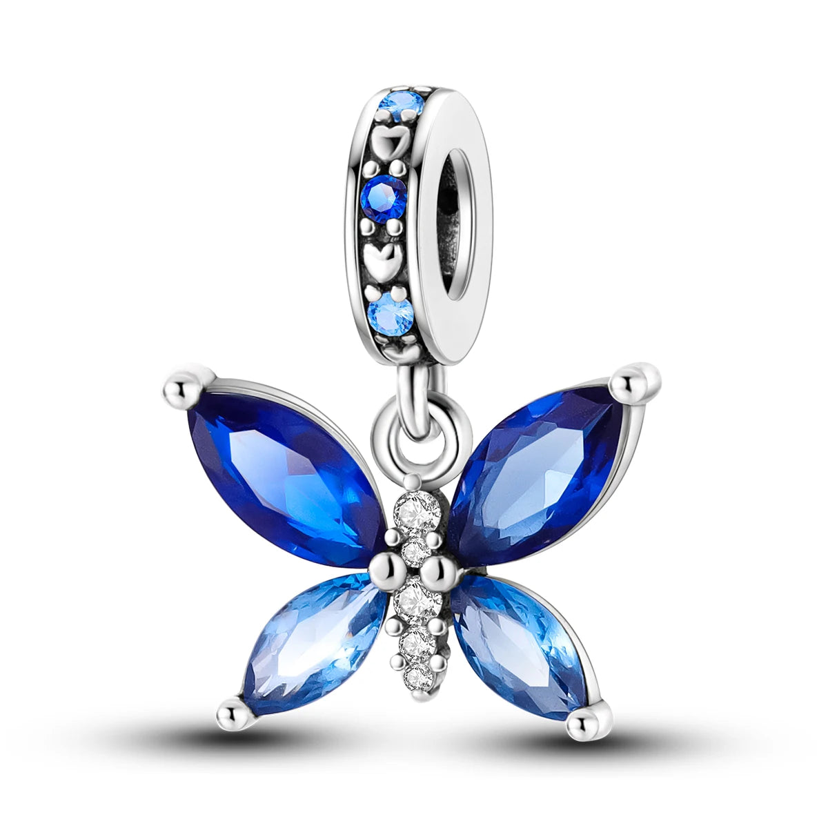 Charming Silver-Plated Chameleon Avocado Moon Eye Charm for Dangle Bracelets