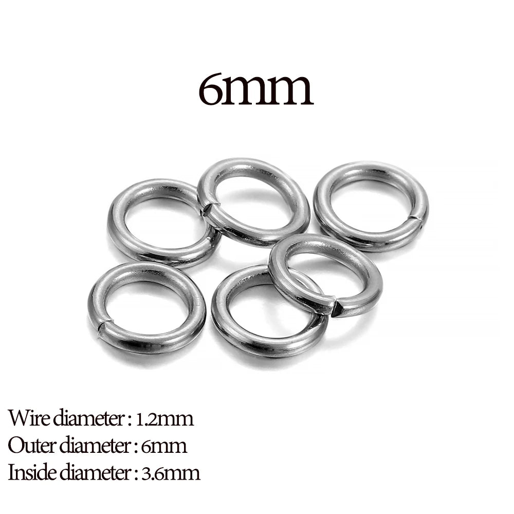 Stainless Steel Jump Rings - 30-200Pcs Open Loops for DIY Jewelry Making