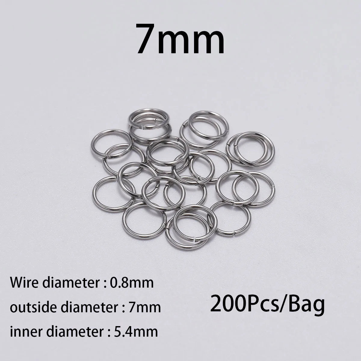 Stainless Steel Jump Rings - 30-200Pcs Open Loops for DIY Jewelry Making