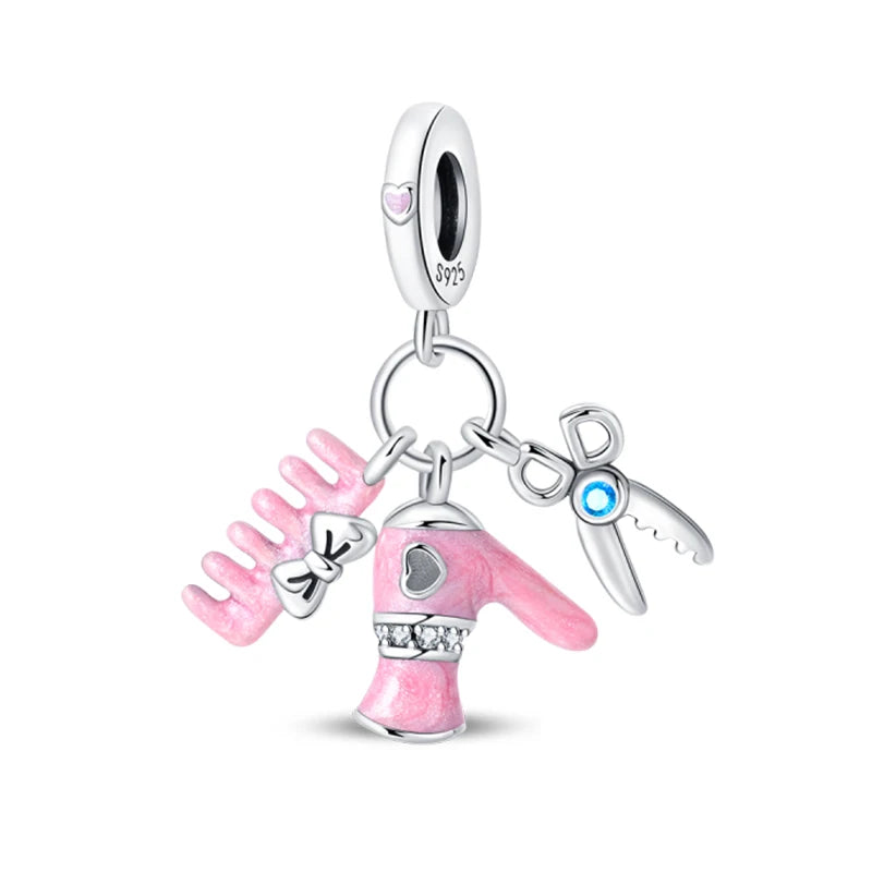 Romantic Pink 925 Silver Charm Bead - Top-Rated DIY Jewelry for 3mm Bracelets