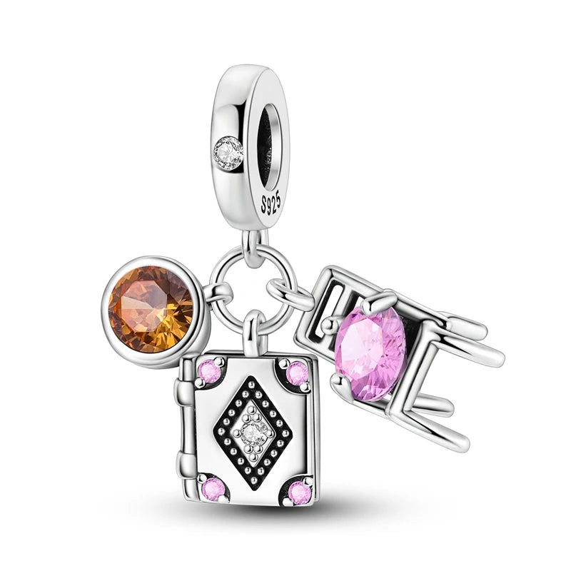 Romantic Pink 925 Silver Charm Bead - Top-Rated DIY Jewelry for 3mm Bracelets