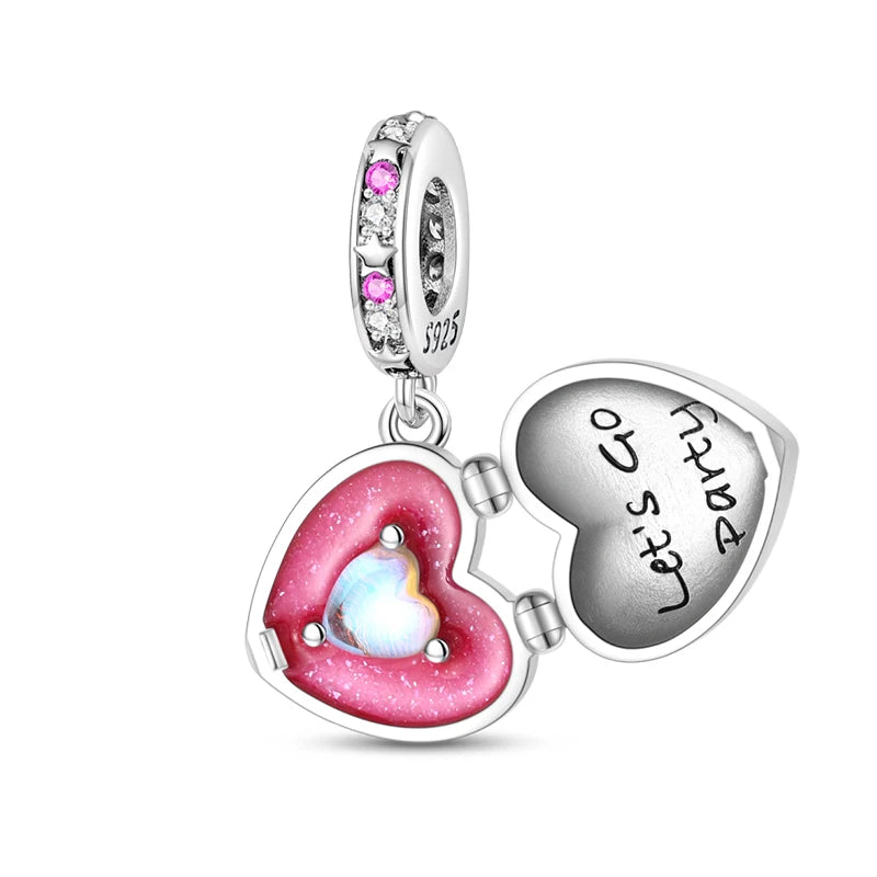 Romantic Pink 925 Silver Charm Bead - Top-Rated DIY Jewelry for 3mm Bracelets