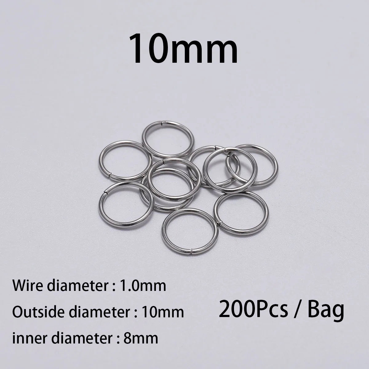Stainless Steel Jump Rings - 30-200Pcs Open Loops for DIY Jewelry Making