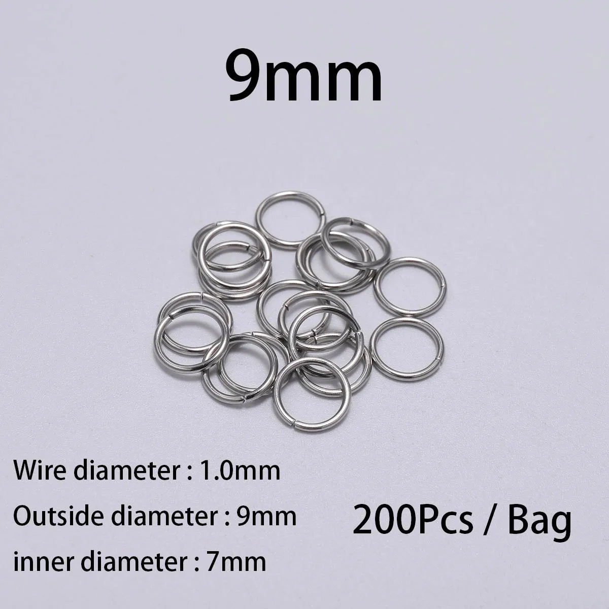 Stainless Steel Jump Rings - 30-200Pcs Open Loops for DIY Jewelry Making