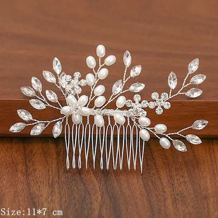 Silver Pearl Rhinestone Bridal Hair Combs - Top-Rated Wedding Hair Accessories for Women