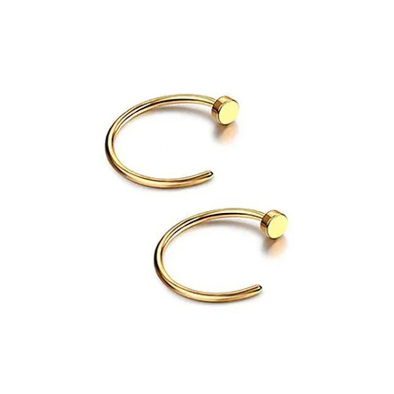 2/6 Stücke gefälschte Nasenringe für Frauen, 316L Edelstahl Lippenringe, Labret-Ring, Nasenring-Bügelförmige Stecknadeln, Nasenpiercing-Juwelen