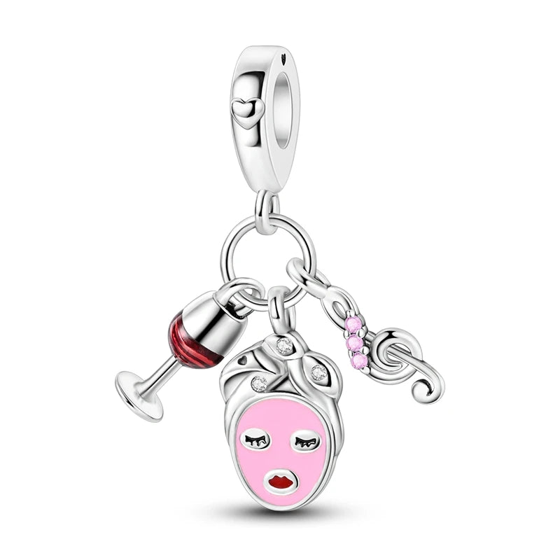 Romantic Pink 925 Silver Charm Bead - Top-Rated DIY Jewelry for 3mm Bracelets