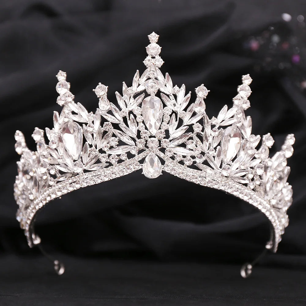 Silver Crystal Rhinestone Bridal Tiara - Top-Rated Wedding Hair Accessory