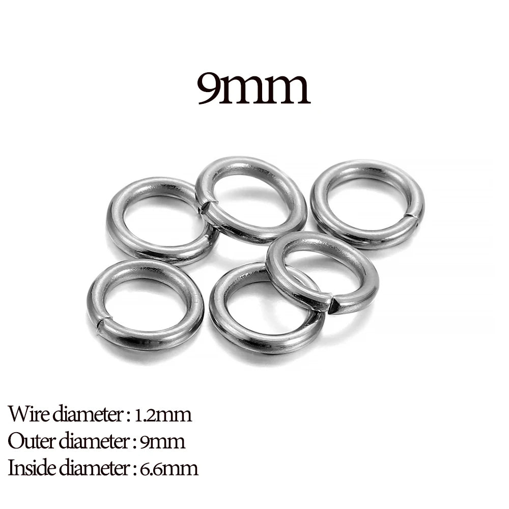 Stainless Steel Jump Rings - 30-200Pcs Open Loops for DIY Jewelry Making
