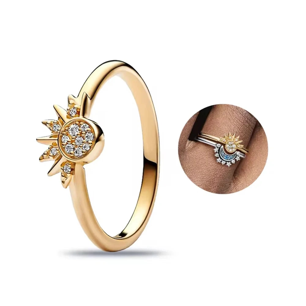 Elegant Sunflower 925 Sterling Silver Ring for Women - Perfect Gift for Special Occasions