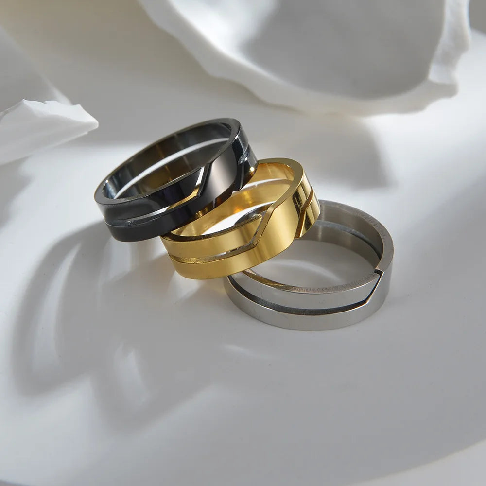Stainless Steel Couple Ring - Top-Rated, Customer Favorite Jewelry