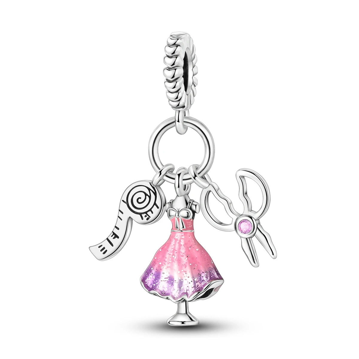 Romantic Pink 925 Silver Charm Bead - Top-Rated DIY Jewelry for 3mm Bracelets