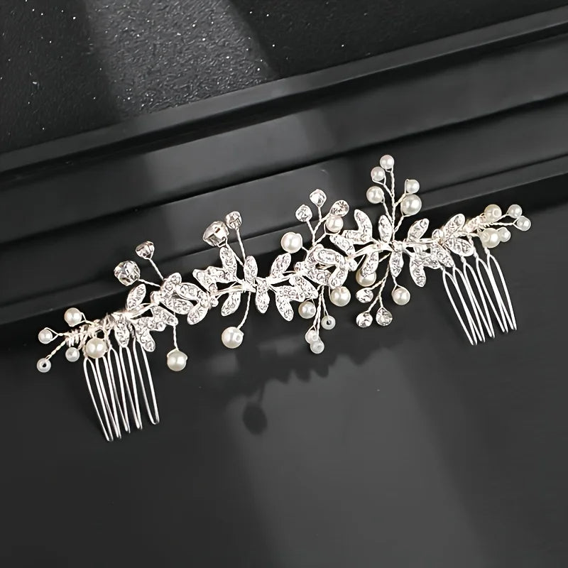 Silver Pearl Rhinestone Bridal Hair Combs - Top-Rated Wedding Hair Accessories for Women