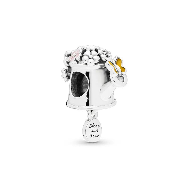 Sunflower Evil Eye Charm - 925 Silver Plated Bead for DIY Bracelets - Top-Rated Women's Jewelry