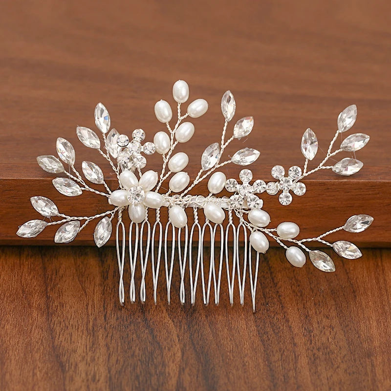 Silver Pearl Rhinestone Bridal Hair Combs - Top-Rated Wedding Hair Accessories for Women
