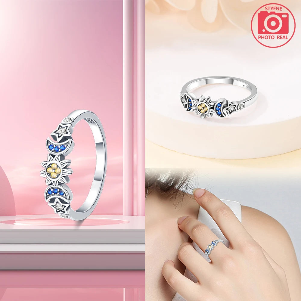 Elegant Sunflower 925 Sterling Silver Ring for Women - Perfect Gift for Special Occasions