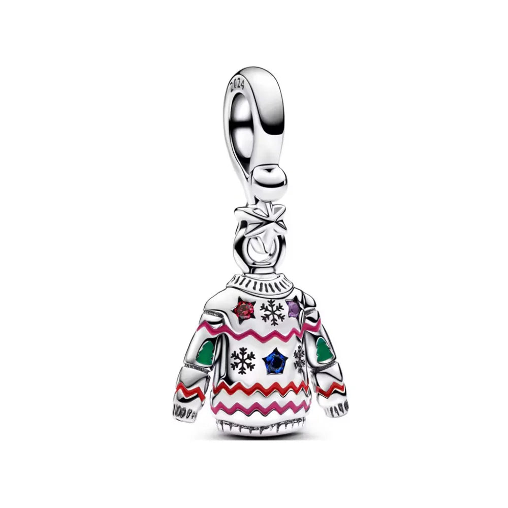 Snowflake Family Cat Mom Dangle Pendant - Top-Rated 925 Sterling Silver Jewelry for Bracelets