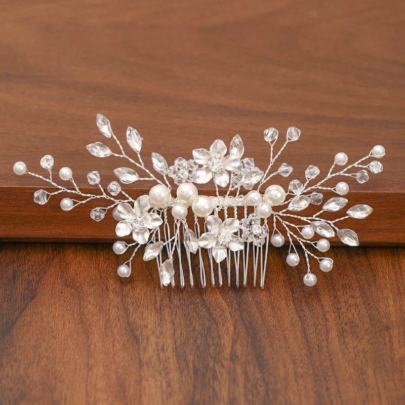 Silver Pearl Rhinestone Bridal Hair Combs - Top-Rated Wedding Hair Accessories for Women