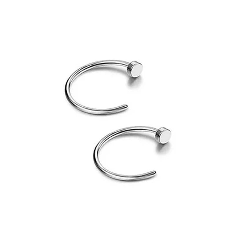 2/6 Stücke gefälschte Nasenringe für Frauen, 316L Edelstahl Lippenringe, Labret-Ring, Nasenring-Bügelförmige Stecknadeln, Nasenpiercing-Juwelen