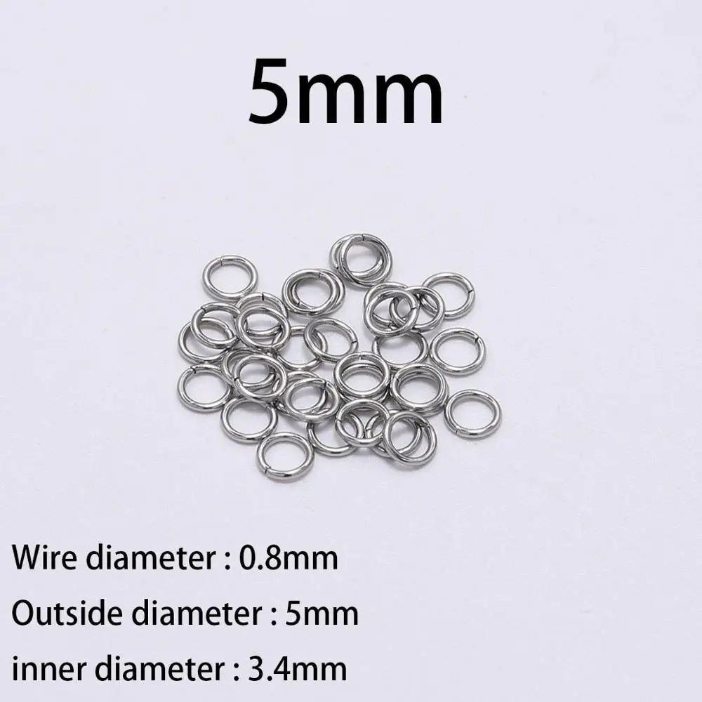 Stainless Steel Jump Rings - 30-200Pcs Open Loops for DIY Jewelry Making