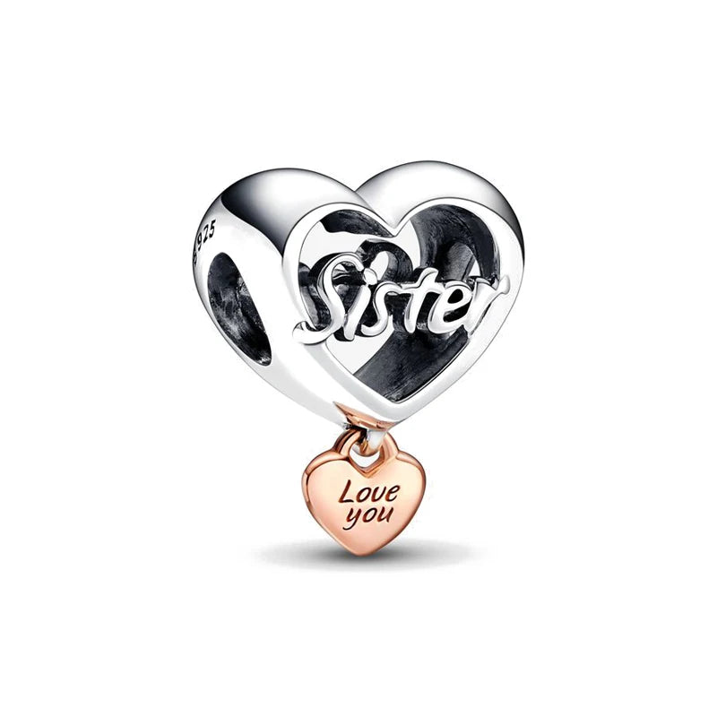 Snowflake Family Cat Mom Dangle Pendant - Top-Rated 925 Sterling Silver Jewelry for Bracelets