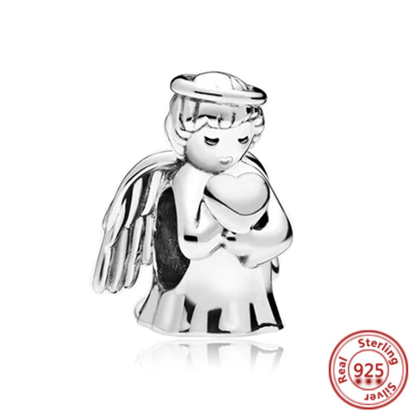 925 Silver Animal Charms: Adorable Cat, Dog, Elephant, Unicorn & Bird Pendants for DIY Bracelets