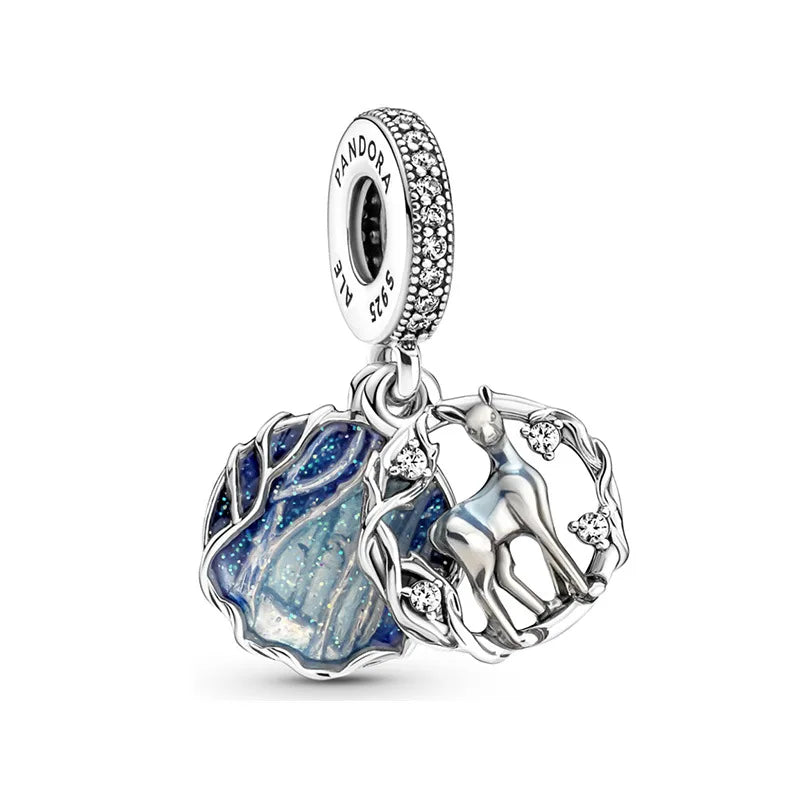 Snowflake Family Cat Mom Dangle Pendant - Top-Rated 925 Sterling Silver Jewelry for Bracelets