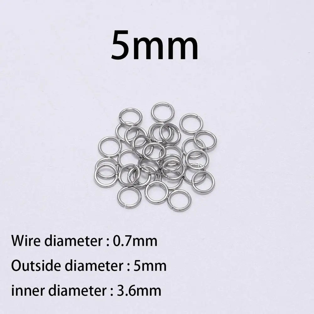 Stainless Steel Jump Rings - 30-200Pcs Open Loops for DIY Jewelry Making