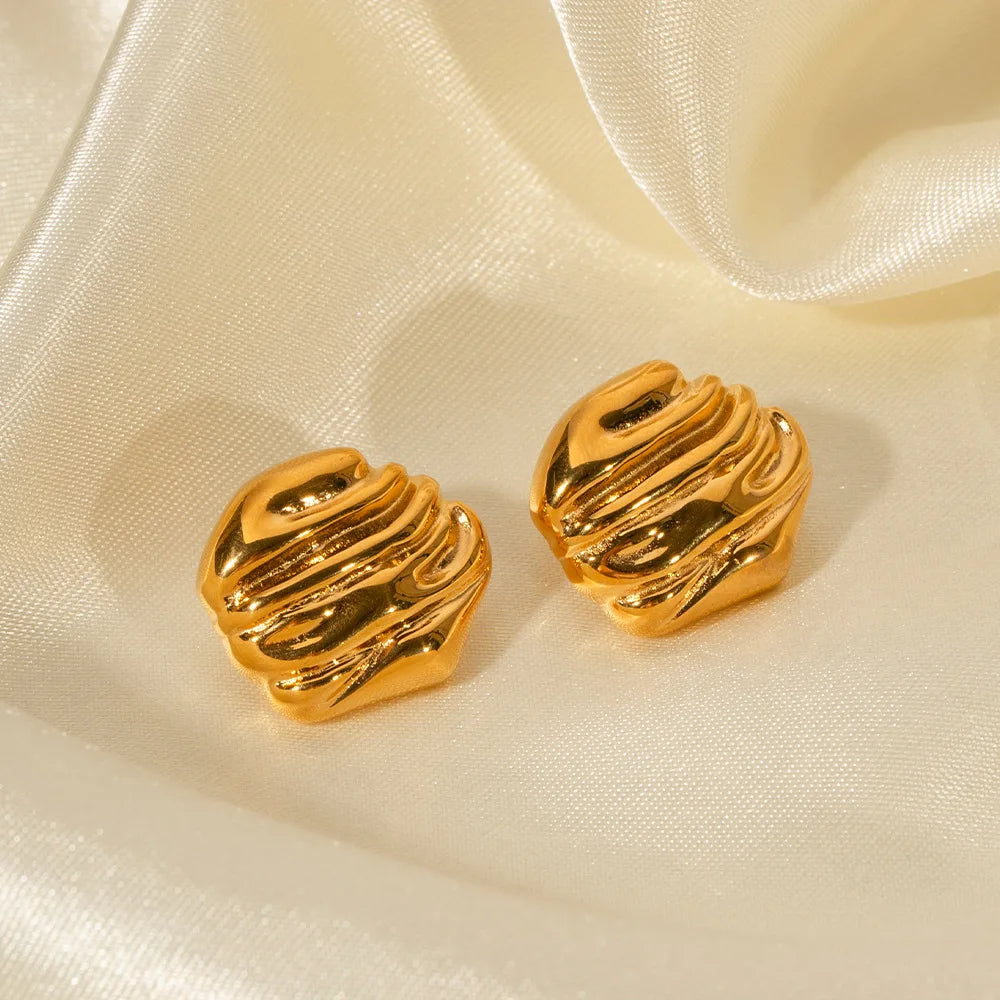 Modische runde Doppelschlaufen-Metallsteckohrringe für Frauen und Männer, gold und silber, geometrische Retro-Steckohrringe, Party- und Alltags-Schmuck