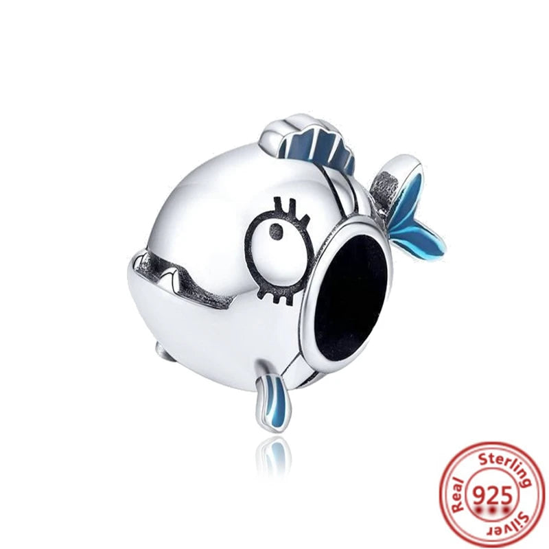 925 Silver Animal Charms: Adorable Cat, Dog, Elephant, Unicorn & Bird Pendants for DIY Bracelets