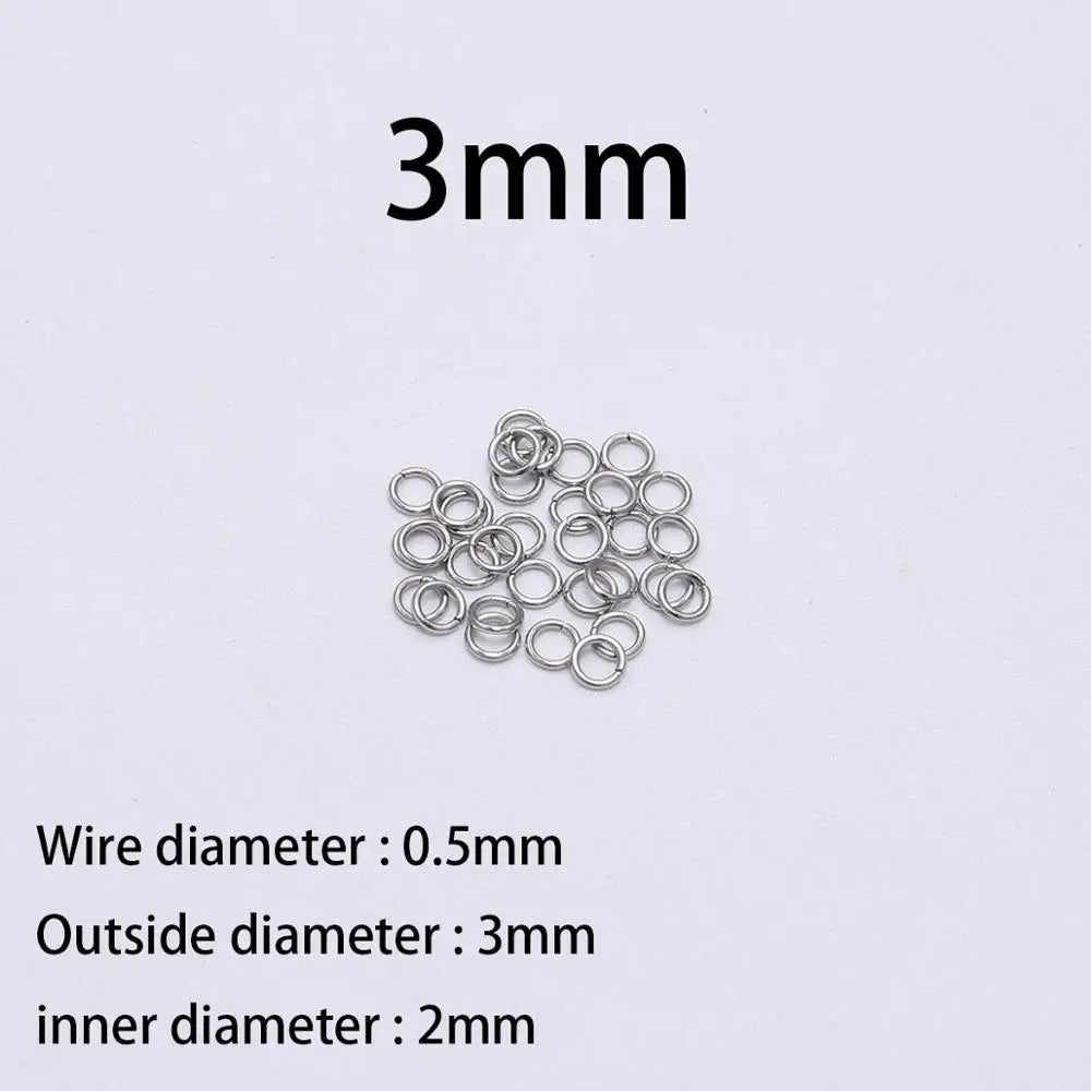 Stainless Steel Jump Rings - 30-200Pcs Open Loops for DIY Jewelry Making