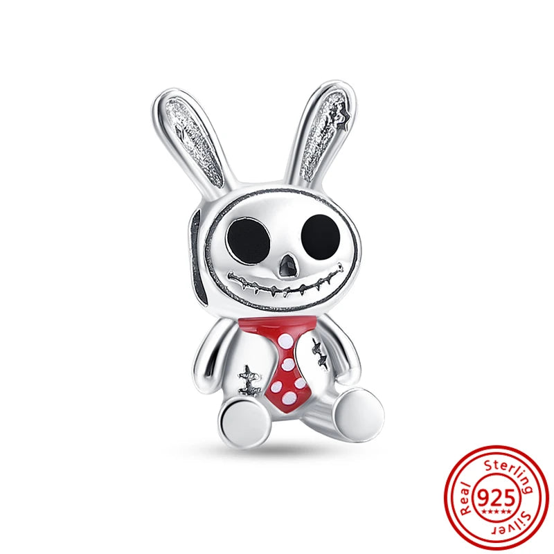 925 Silver Animal Charms: Adorable Cat, Dog, Elephant, Unicorn & Bird Pendants for DIY Bracelets