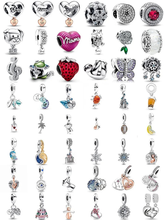 Snowflake Family Cat Mom Dangle Pendant - Top-Rated 925 Sterling Silver Jewelry for Bracelets