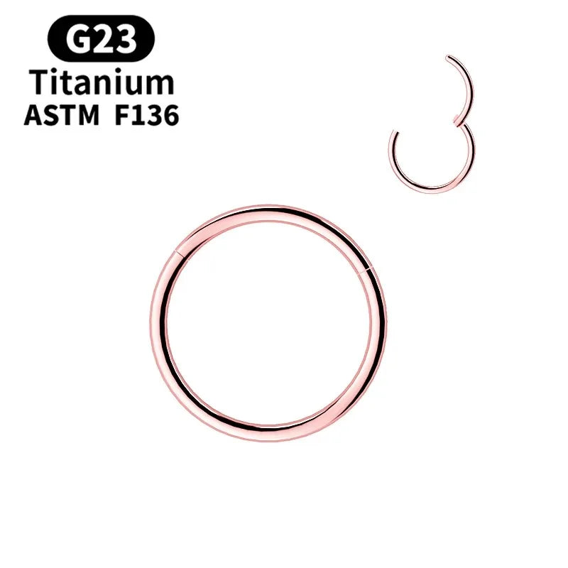 1 Stück G23 Titan gefederter Nasenring, Körperklammern, Ohrringe für Frauen und Männer, Gliedmaßenring für die Ohrmuschelpiercing - Schmuck, Lippen - und Ohrring - Schmuck
